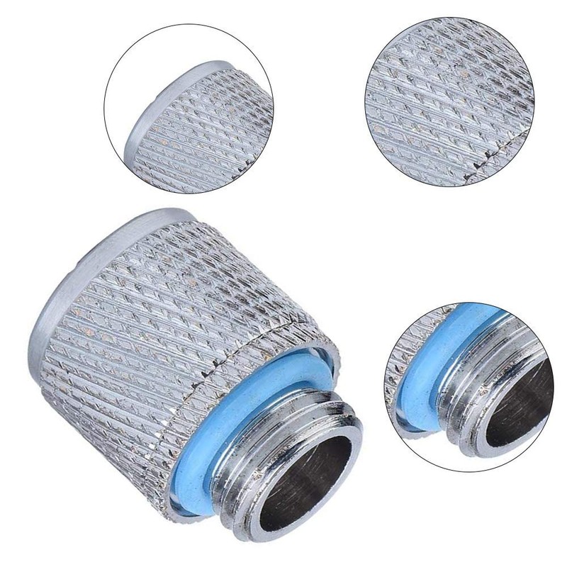 2pcs Water Cooling Fitting Soft Tube Compression Fitting G1/4 Soft