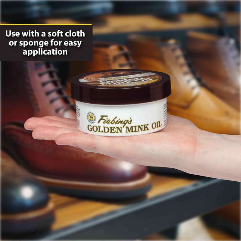 Fiebing's Golden Mink Oil for Leather Boots (6 oz) -