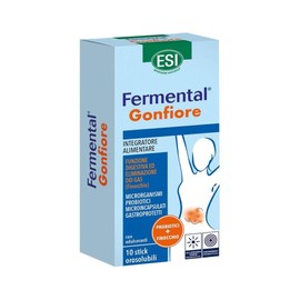 ESI, Fermental Gonfiore, Integratore Alimentare per il Gonfiore Addominale, a Base di Probiotici e Finocchio, Favorisce l'Equilibrio della Flora Intestinale, Senza Glutine, 10 Stick Orosolubili