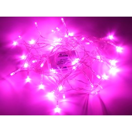 Karlling Battery Operated Pink 40 LED Fairy Light String Wedding Party Xmas Christmas valentines day Decorations(Pink)