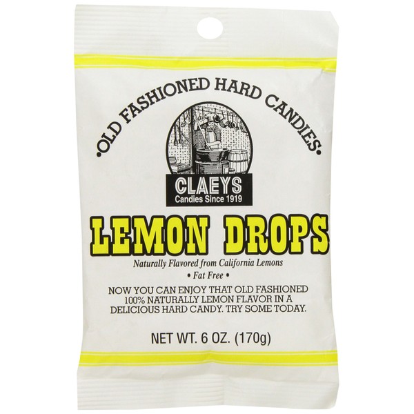 Claey's Old Fashioned Hard Candy Lemon, 6 Ounce