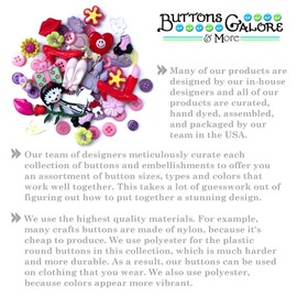Buttons Galore and More Collection Round Novelty Buttons & Embellishments Based on Variety of Themes, Holidays and Seasons for DIY Crafts, Scrapbooking, Sewing, Cardmaking and other Projects – 50 Pcs