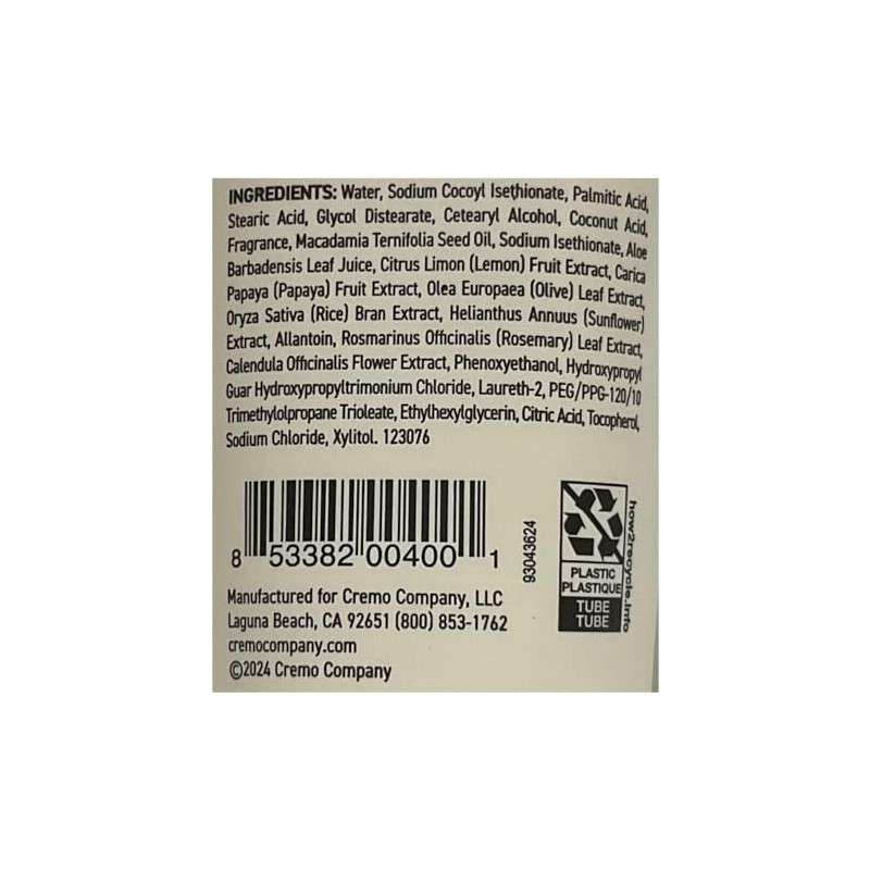 Cremo Classic Citrus Shave Cream 6 oz (Pack of 5)