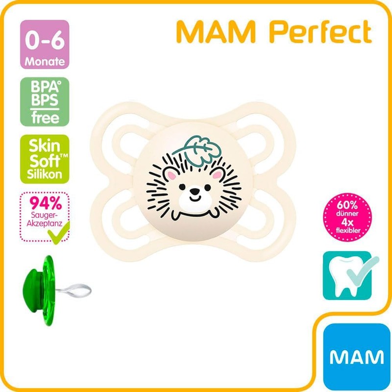 MAM Perfect Day & Perfect Night Dummy 0-6 Soft Colours