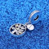 Family Tree Dangle Charm 925 Sterling Silver Pendant,Girl jewellery Beads