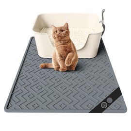 Cat Litter Mat 28"x20" – Extra Large Silicone Litter Trapping Mat, Waterproof, Non-Slip, Easy to Clean, Soft & Durable Floor Mat for Cats & Pets