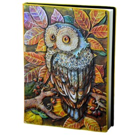 Copeflap Antique Notebook, a5, Owl Journal, Spell Book, Spell Book-style Notebook, Western Book, Antique (Color)