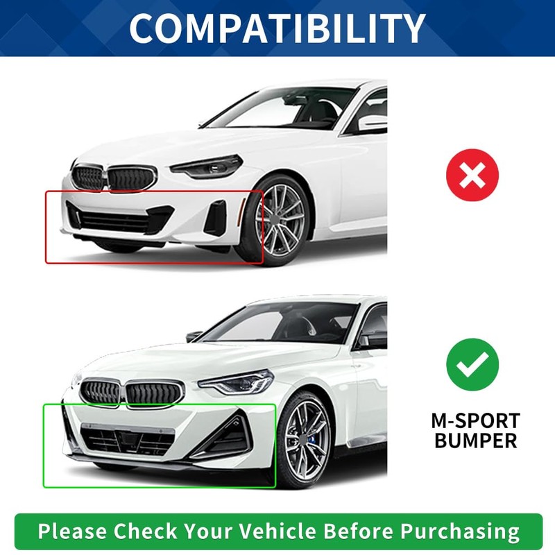 XPHAZZ Front Lip Compatible with 2-Series 2022-2025 G42 Coupe M-Sport