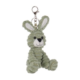 Apricot Lamb Cord Bunny Cute Keychain Soft Stuffed Plush Keychain Toy for Kids Backpack Purse 13cm