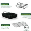 E-far Roasting Pan with Racks, Small Stainless Steel Turkey Roaster