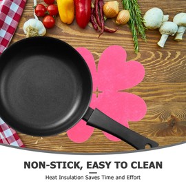 PRETYZOOM 6pcs Pot Protectors, 7-9'' 3 Sizes Felt Pan Stacking Separators, Kitchen Cookware Protector Pads from Scratching, Reusable Pot Dividers - Pink