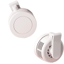 Portable Silent Mini Bladeless Fan Clip On,Small Whirlwind Bladeless Clip On Fan, 2025 New Adjustable 3-Speed Suspended Waist Fans, For Outdoor & Travel & Office, Travel Accessories (White 02)