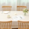 Dremisland Beige Table Cloth Rectangular Cotton Linen Tablecloths Washable Embroidery