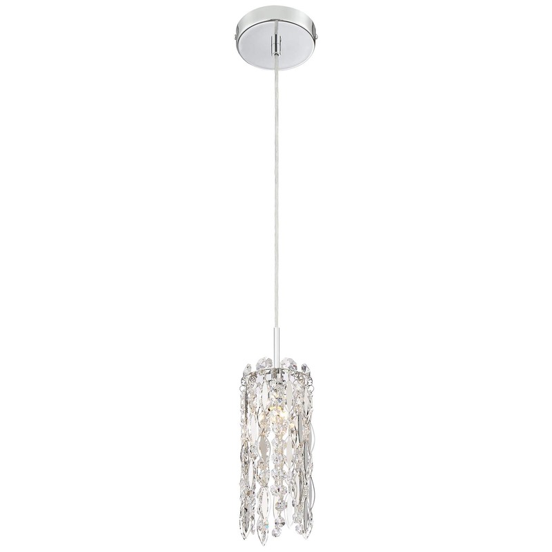 Possini Euro Design Alyssa Chrome Silver Iron Mini Pendant Light