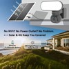 Solar Powered 4G Cellular LTE Wireless Floodlight Security Camera, No