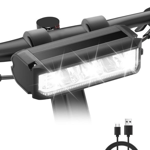 Front Bike Light Rechargeable - Super Bright 1200 Lumens Bicycle