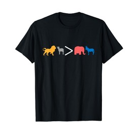Christian Lion Lamb greater than Republican and Democrat T-Shirt
