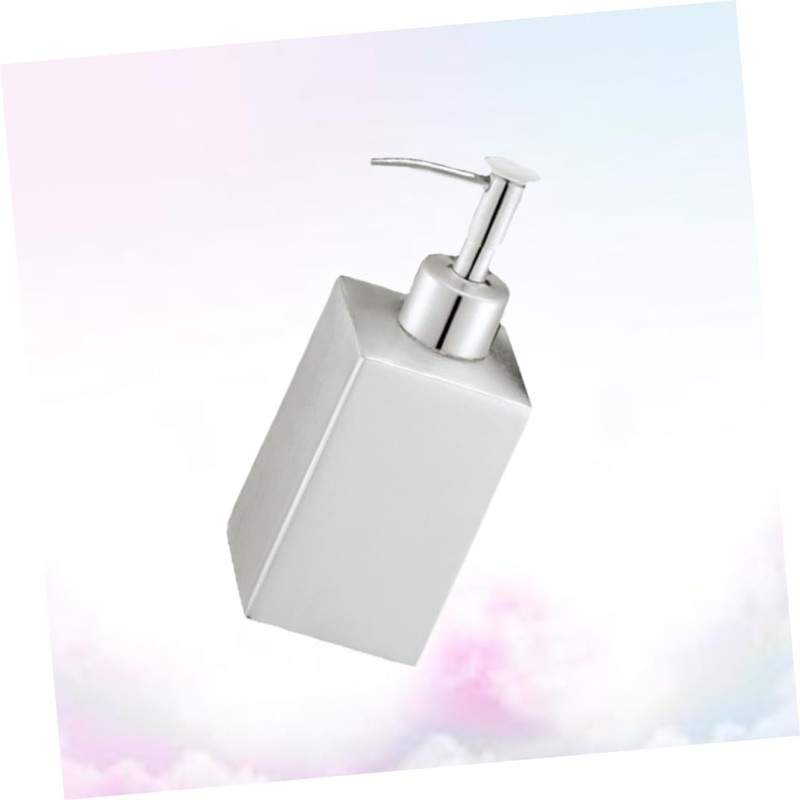 KONTONTY Stainless Steel Square Soap Dispenser Elegant Lotion Pump for