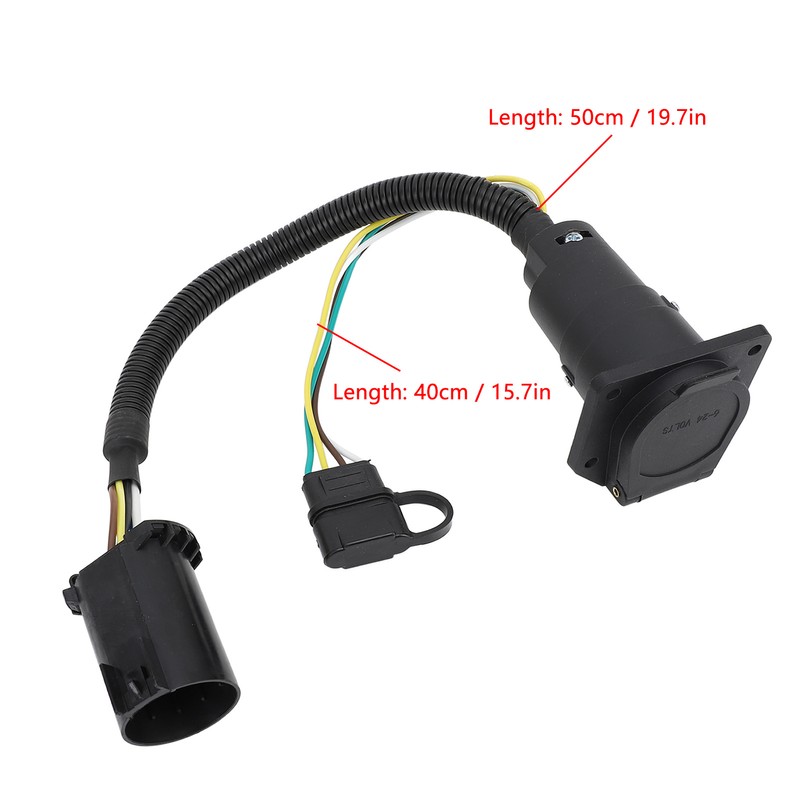 6‑24V 7 Pin to 7 and 4 Pin Trailer Adapter