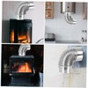 WHAMVOX Fireplace Vent Smoke Tube 3pc Stainless Steel Chimney Flue