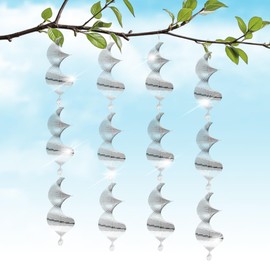 Reflective Bird Deterrents for Outside – Bird Repellent Devices Outdoor – 3D Wind Spinners Outdoor Garden Decor –4 Set Bird Repellent to Keep Woodpecker & Pigeons Away from Window Roof (Style 1)