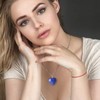 XIANNVXI Heart Necklaces for Women Crystal Heart Pendant Necklaces Lapis