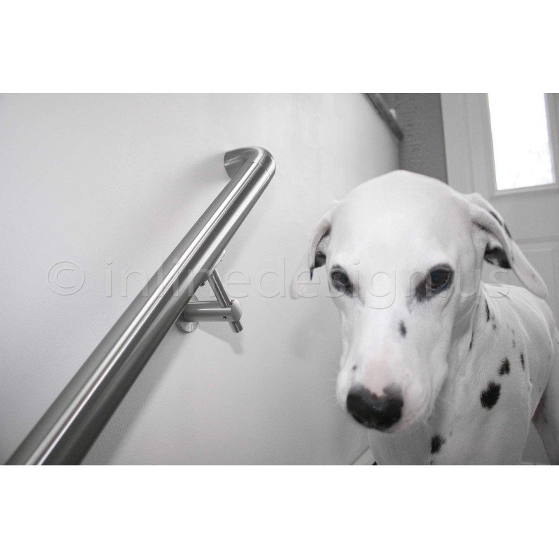 Handrail Bracket Stainless Steel 316 Round (Satin Stainless Steel)