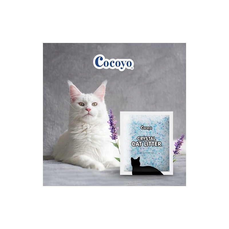 COCOYO Lavender-Scented Crystal Cat Litter I Silica Gel Cat Litter