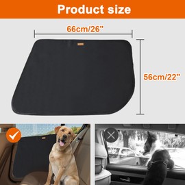 MIGHTYDUTY Car Door Protector Dog 2 Pack Waterproof Washable Oxford Pet Car Door Covers from Dog Scratching for SUV Most Cars Travel（Black）