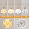 Globe Imitation Silk Pendant Light, 11.8 Inch white bubble lantern