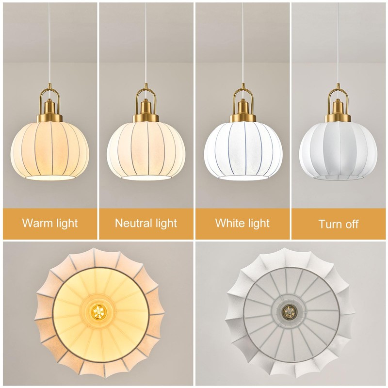 Globe Imitation Silk Pendant Light, 11.8 Inch white bubble lantern