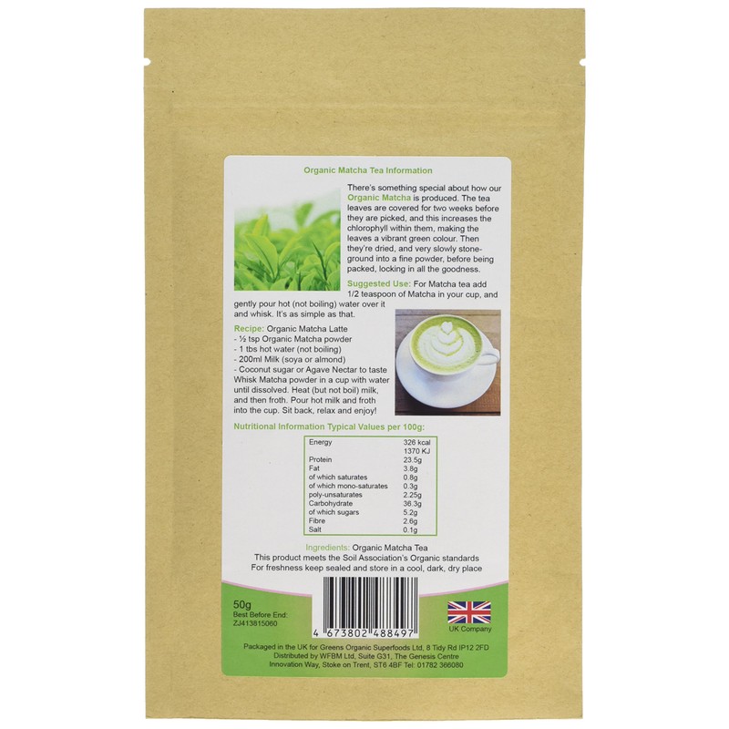 Greens Organic 50 g Matcha Tea