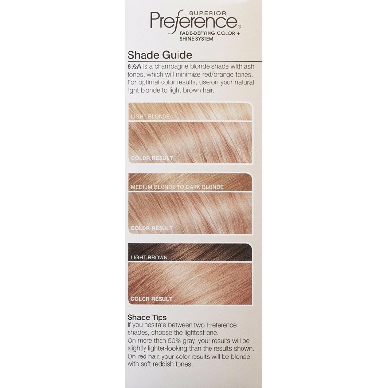 L'Oréal Loreal Superior Preference Hair Color 8.5A Champagne Blonde Defying