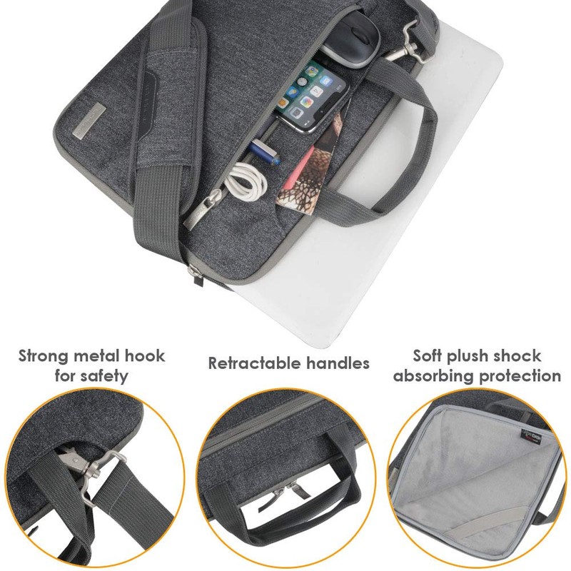 TECHGEAR Case for 12.8" - 13.3" Laptops, Portable Multi-function Laptop