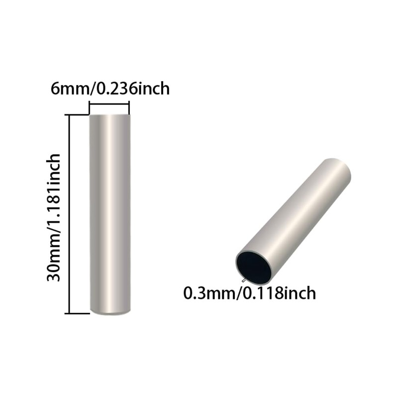 100PCS Stainless Steel Housing for PT100 DS18B20 Temperature Sensor,6x50mm Blind