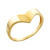 Modern Contemporary Rings Solid 10k Yellow Gold Chevron Ring for
