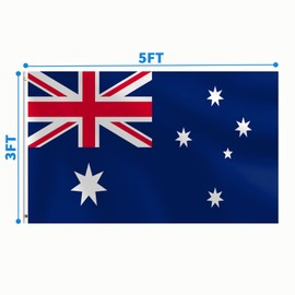 Australian Flag 3x5 FT Heavy Duty Australia Flag Double Stitched Vivid Color Fade Proof Outdoor Decor With Brass Grommets(Australia)