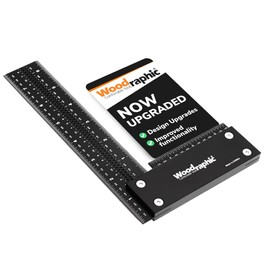 Woodraphic Upgraded Precision Square – 8 Inch 90° Layout Tool for Woodworking | Enhanced Side Scale, Wider Laser Markings, Premium Framing Square Ruler with Calibration