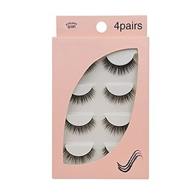 4 Pairs 3D Mink Eyelashes Makeup Natural False Eyelashes Long Eyelash Extensions Fake Eyelashes (G101)