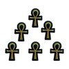 XUNHUI Gold Ankh Patch for Clothing Iron On Symbol Embroidered