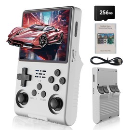 Hedlaoy R40S Pro Handheld Game Console,30000 HD Games Mini Retro Gaming Console,3.5-Inch IPS Screen,Built in 45 Emulators,256GB SD Card,3800mAh Battery