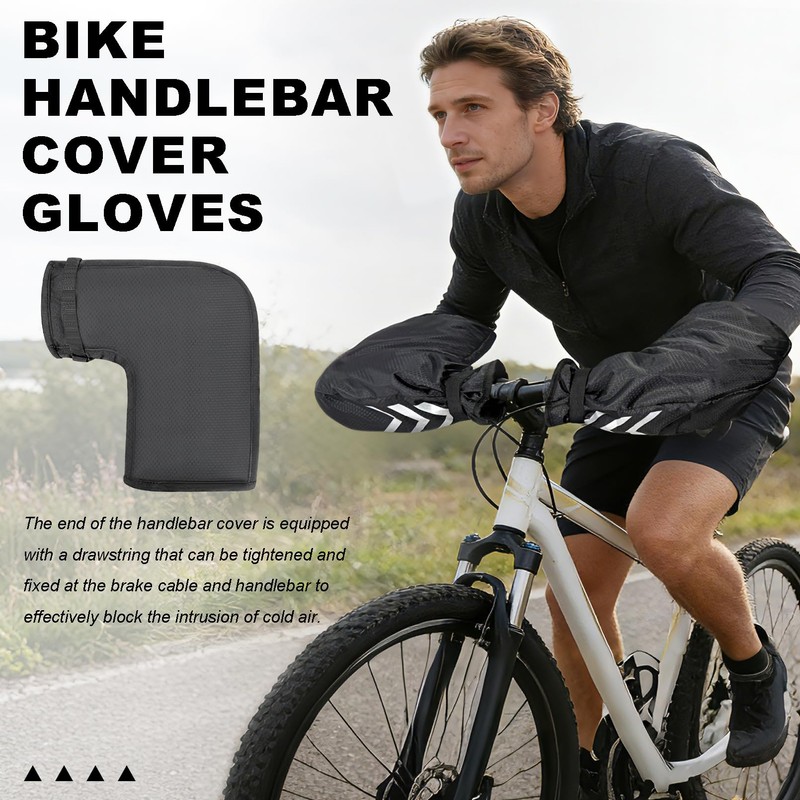 Relwears Bike Handlebar Covers Winter Waterproof Bicycle Gloves Warm