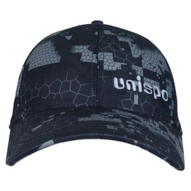 UNISPO Camouflage Baseball Cap, Fishing Hunting Hat with Adjustable Fit, UV Sun Protection ideal for Hiking Outdoor Sports. Design by VEIL and BLAK pattern, SIZE_FREE (UK, Alpha, One Size, BLAK CAMO.)