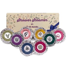 Bulk Shower Steamers Aromatherapy – Self Care Gift Set with 8PCS Unique Scented Shower Bombs. Natural Organic Bath Shower Melts for Women, Shower Fizzies for Bathroom Relaxing and Moisturizing Spa