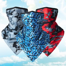 Earloop Multi-functional Neck Warmer & Balaclava for Golf Earloop Camo Gray 3ea