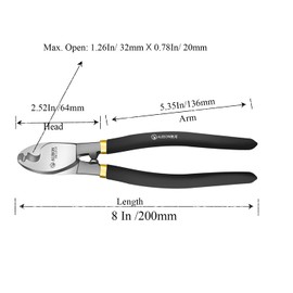 Auban Tools Heavy Duty Cable Cutter – Material in American Style High Carbon Steel Wire Stripper.
