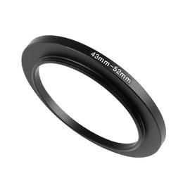 WIIYE 43mm to 52mm Step-Up Ring Filter Adapter for All Brands UV ND CPL Metal Ring Step-Up Rings Adapter Filter (43mm to 52mm)