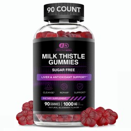 EFFECTIVE NUTRA Milk Thistle Gummies | Sugar-Free Milk Thistle Extract 1000mg for Liver Detox & Antioxidant Support | Vegan, Gluten-Free| 45-Day Supply, Natural Berry Flavor, Made in USA (90 Count)