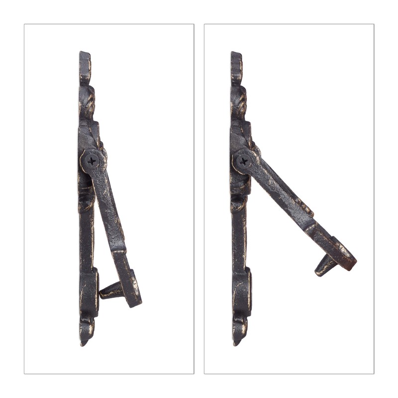 Relaxdays Antique Knocker, Cast Iron, Embellished, for Front Door, HxWxD: