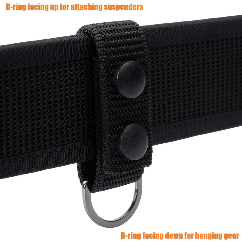 TACNEX Duty Belt Suspenders Loop Attachment with Metal Ring Nylon